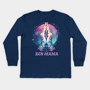 Zen Mama, Namaste Yoga Kids Long Sleeve T-Shirt